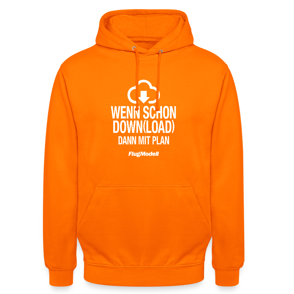 Hoodie Download mit Plan dunkel - Orange