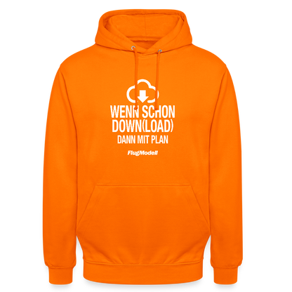 Hoodie Download mit Plan dunkel - Orange
