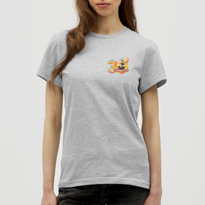 Frauen-T-Shirt 30 Jahre TEDDYBÄR TOTAL klein - Grau meliert