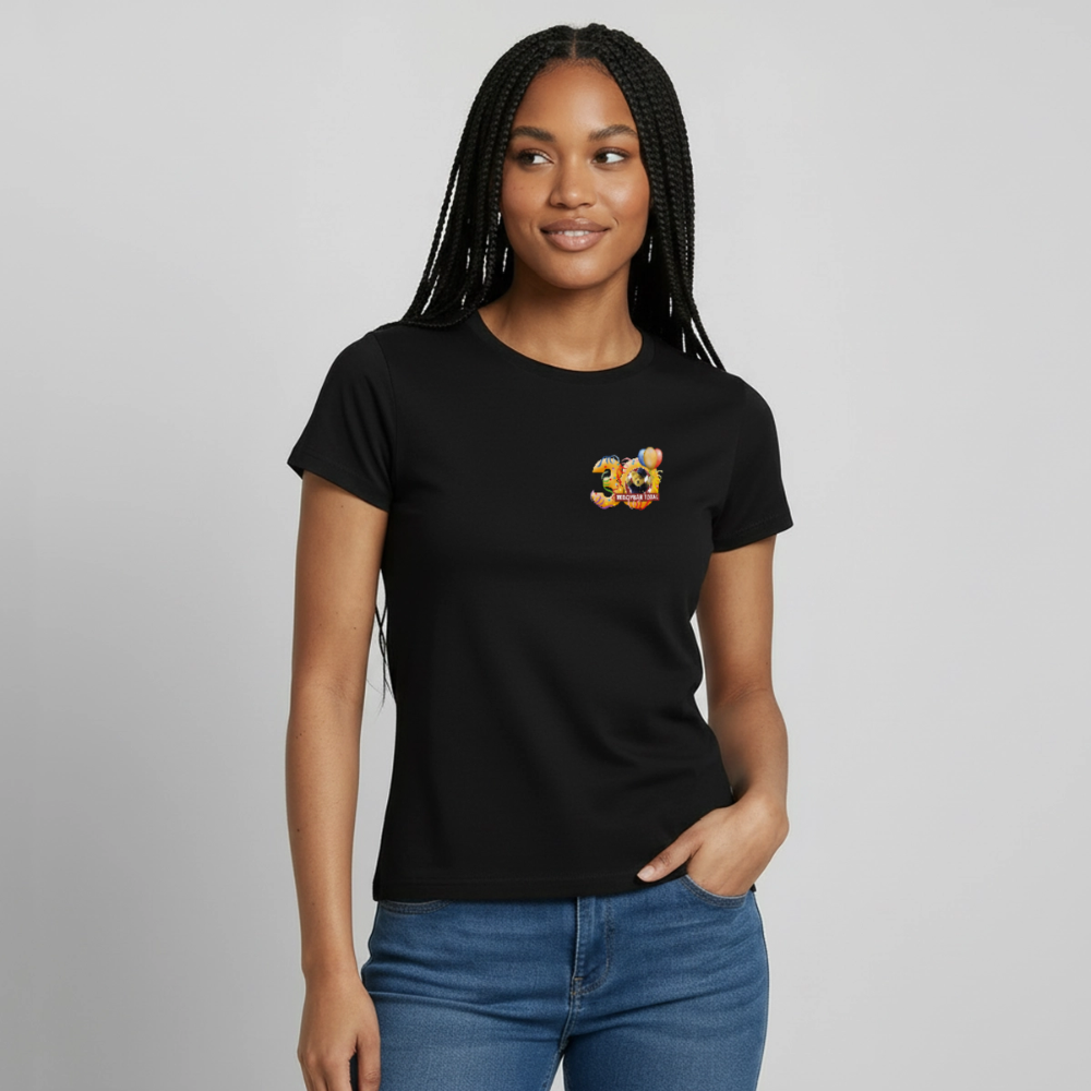 Frauen-T-Shirt 30 Jahre TEDDYBÄR TOTAL klein - Schwarz