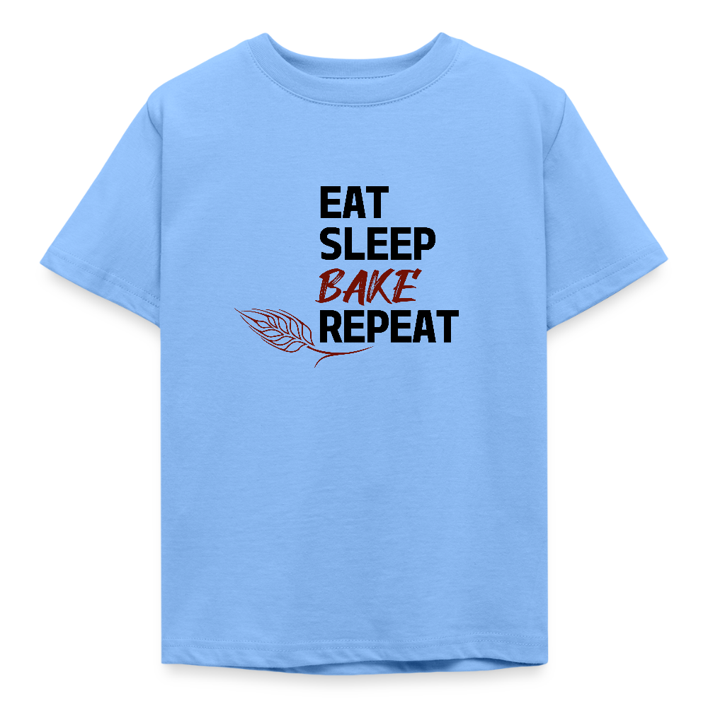 BROTShirt Kinder Eat-Sleep-Bake-Repeat - Himmelblau