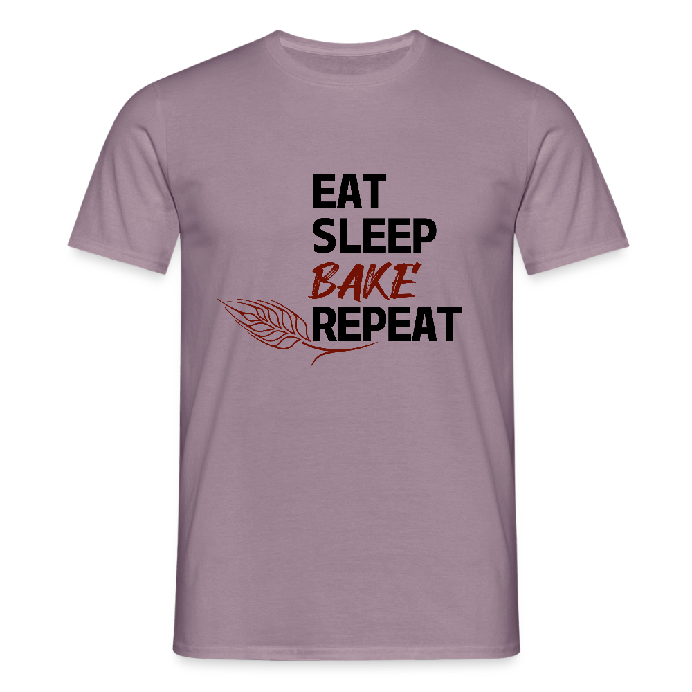 BROTShirt Eat-Sleep-Bake-Repeat Ähre - Lilagrau 