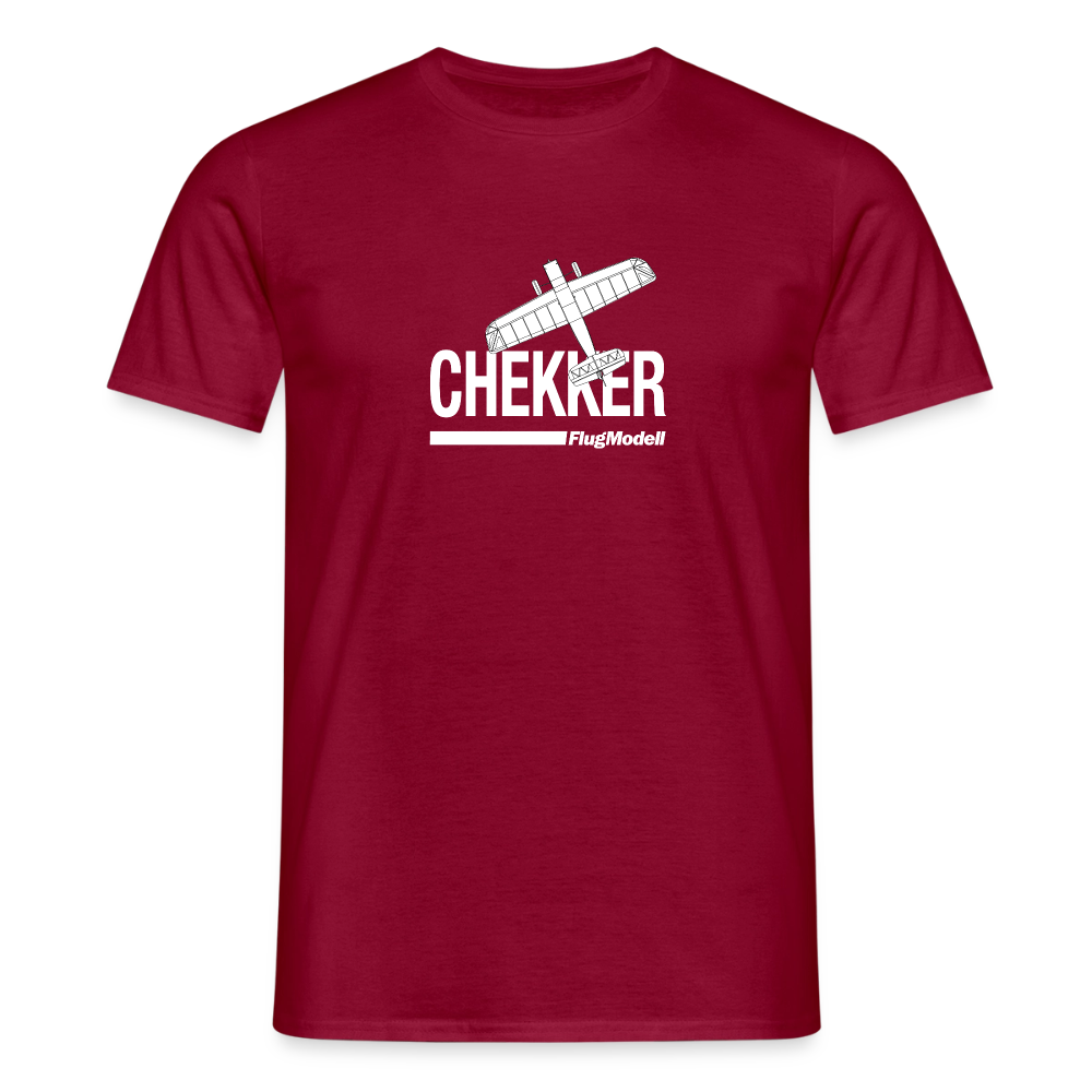 T-Shirt Chekker dunkel - Ziegelrot