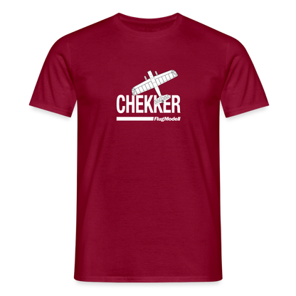 T-Shirt Chekker dunkel - Ziegelrot