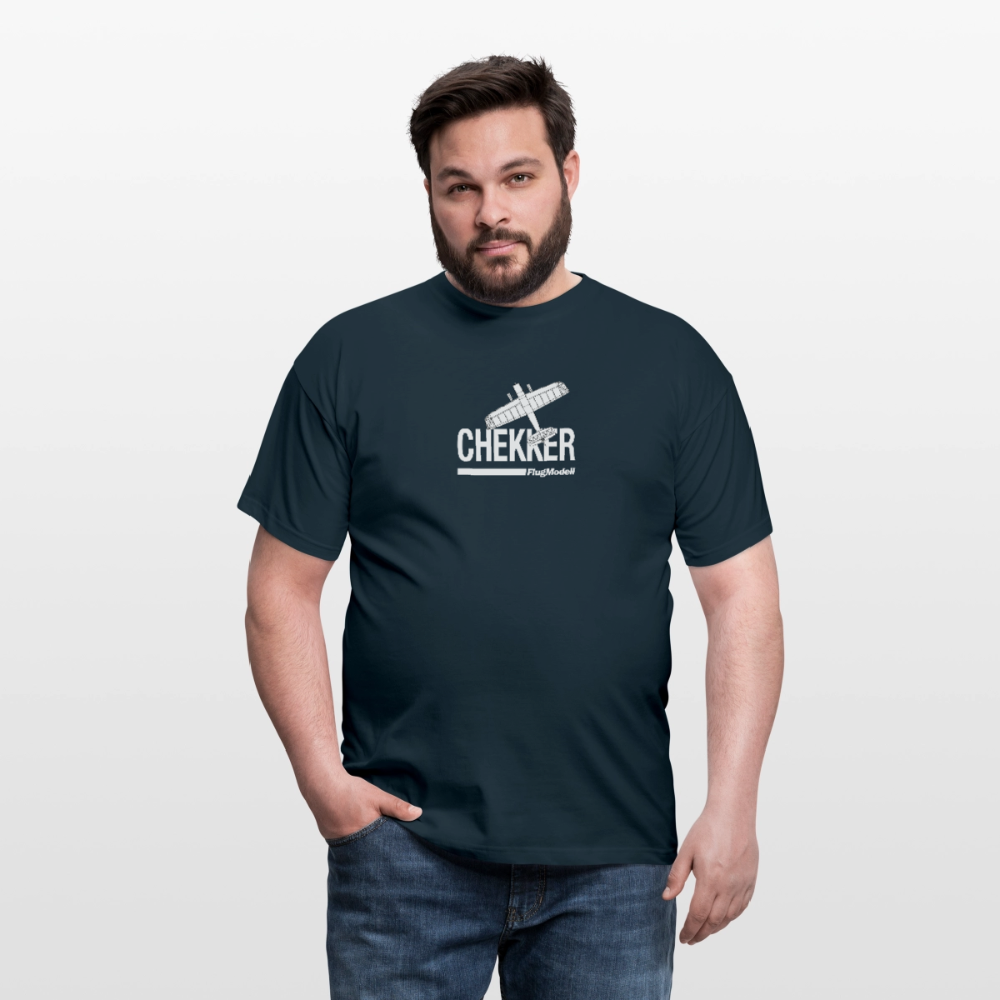 T-Shirt Chekker dunkel - Navy