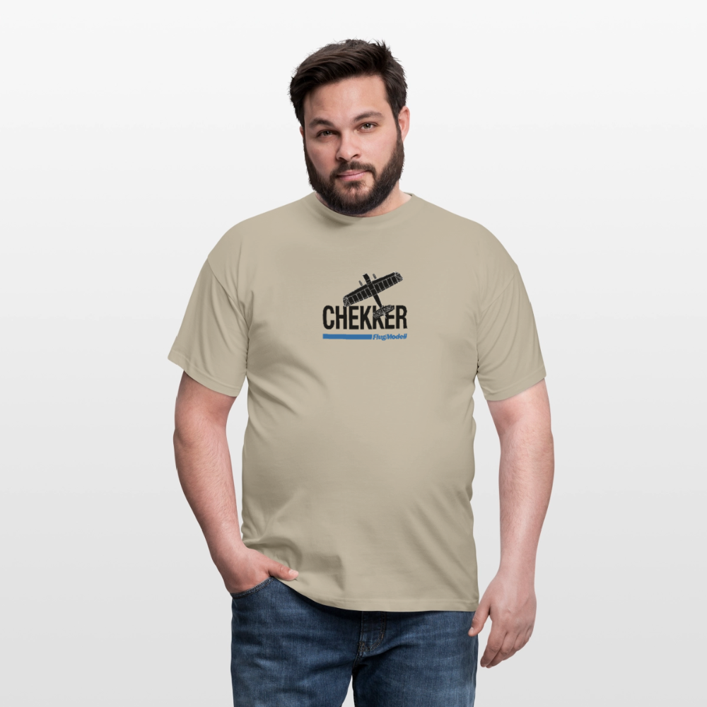 T-Shirt Chekker hell - Sandbeige