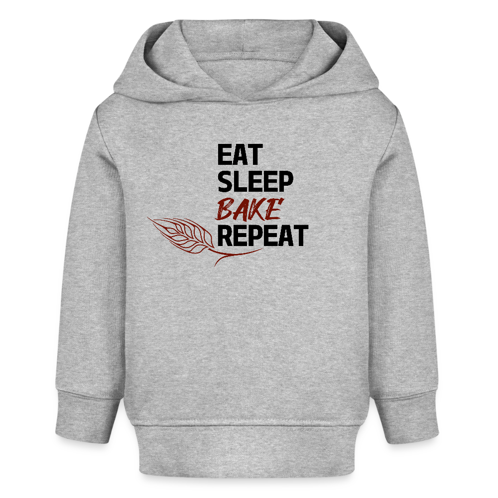 BROTHoodie Kleinkinder Eat-Sleep-Bake-Repeat - Grau meliert