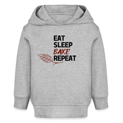 BROTHoodie Kleinkinder Eat-Sleep-Bake-Repeat - Grau meliert