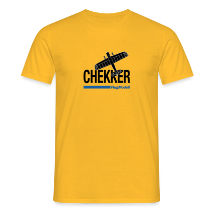 T-Shirt Chekker hell - Gelb