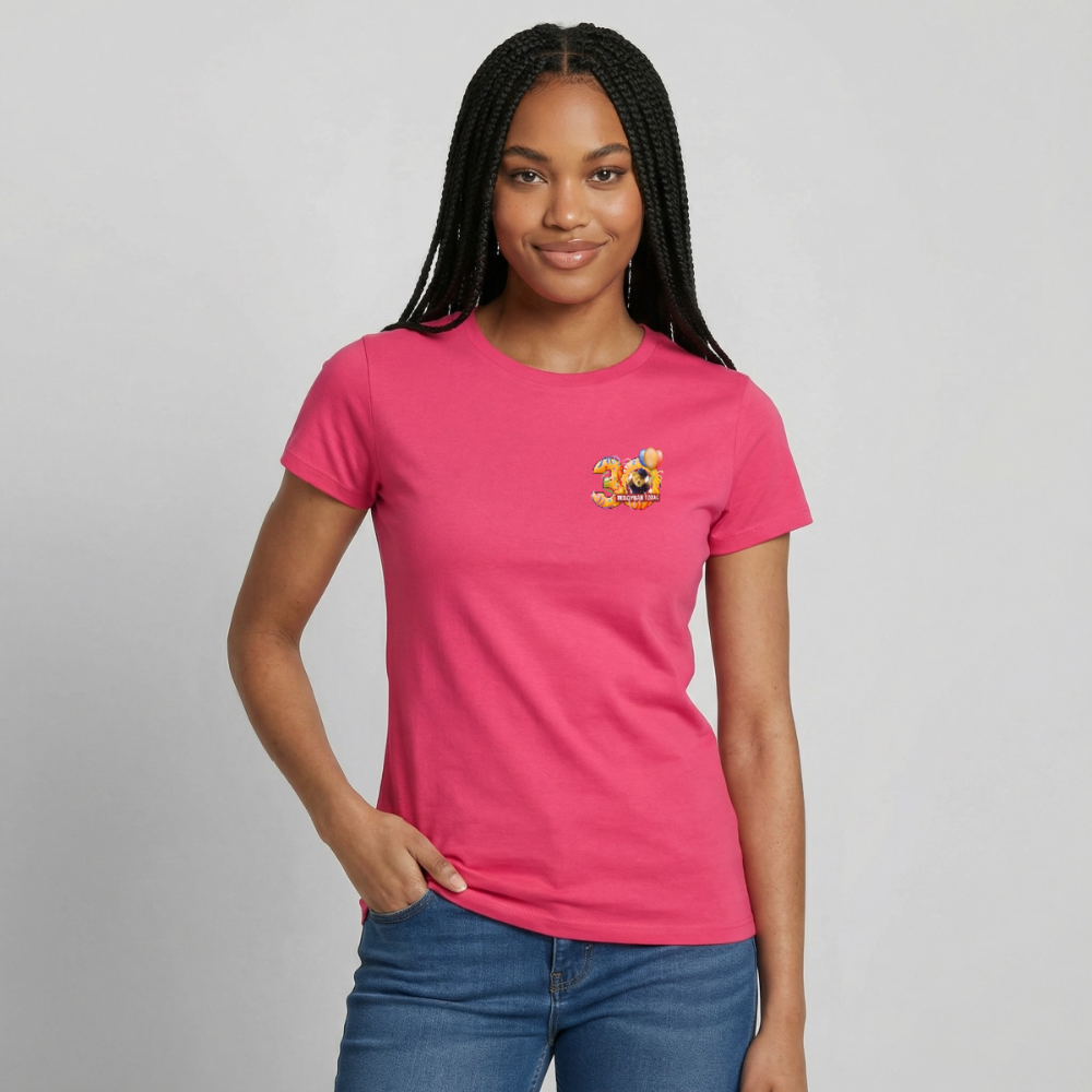 Frauen-T-Shirt 30 Jahre TEDDYBÄR TOTAL klein - Azalea