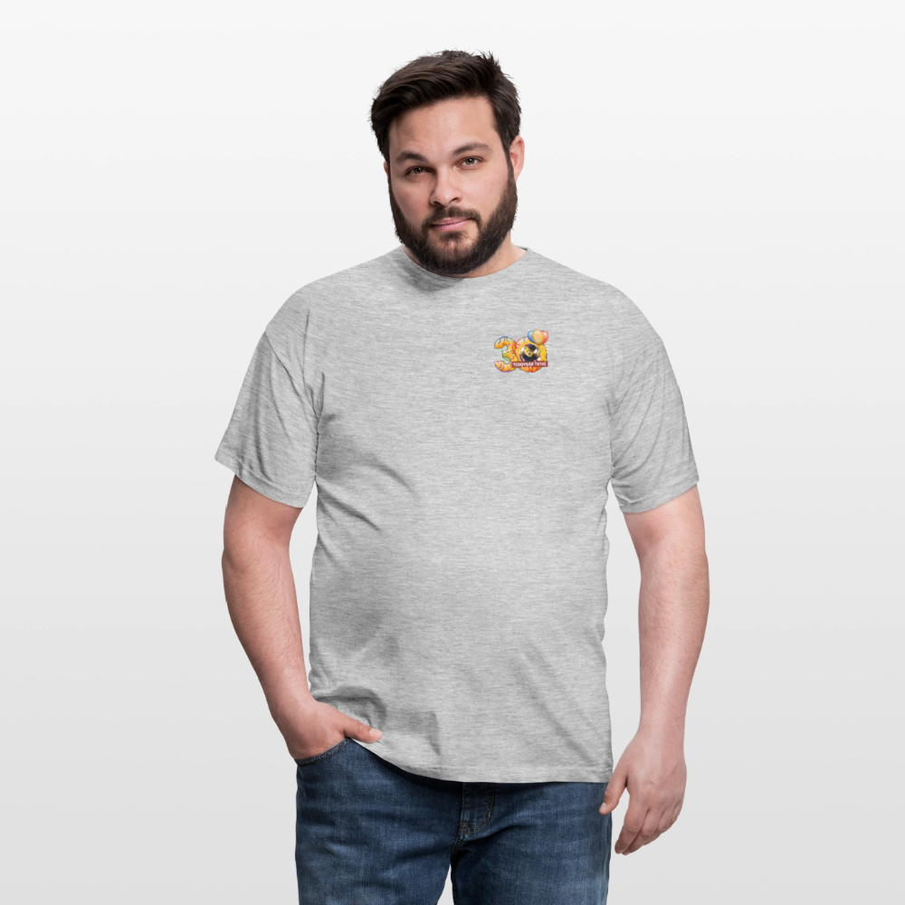 Unisex-T-Shirt 30 Jahre TEDDYBÄR TOTAL klein - Grau meliert