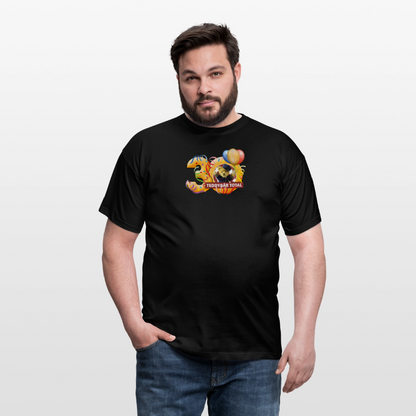 Unisex-T-Shirt 30 Jahre TEDDYBÄR TOTAL groß - Schwarz