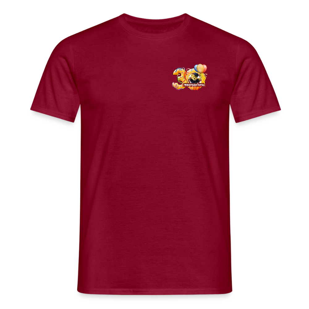 Unisex-T-Shirt 30 Jahre TEDDYBÄR TOTAL klein - Ziegelrot