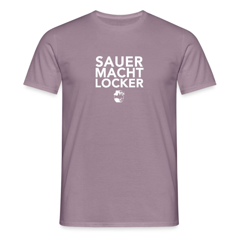 BROTShirt Sauer macht locker dunkel - Lilagrau 