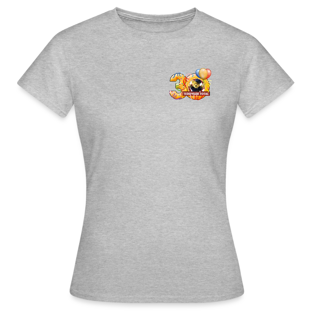 Frauen-T-Shirt 30 Jahre TEDDYBÄR TOTAL klein - Grau meliert