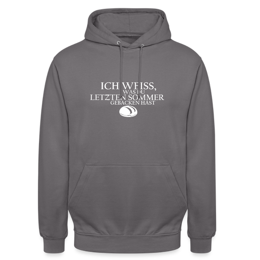 BROTHoodie Ich weiß, was du letzten Sommer gebacken hast dunkel - Mittelgrau