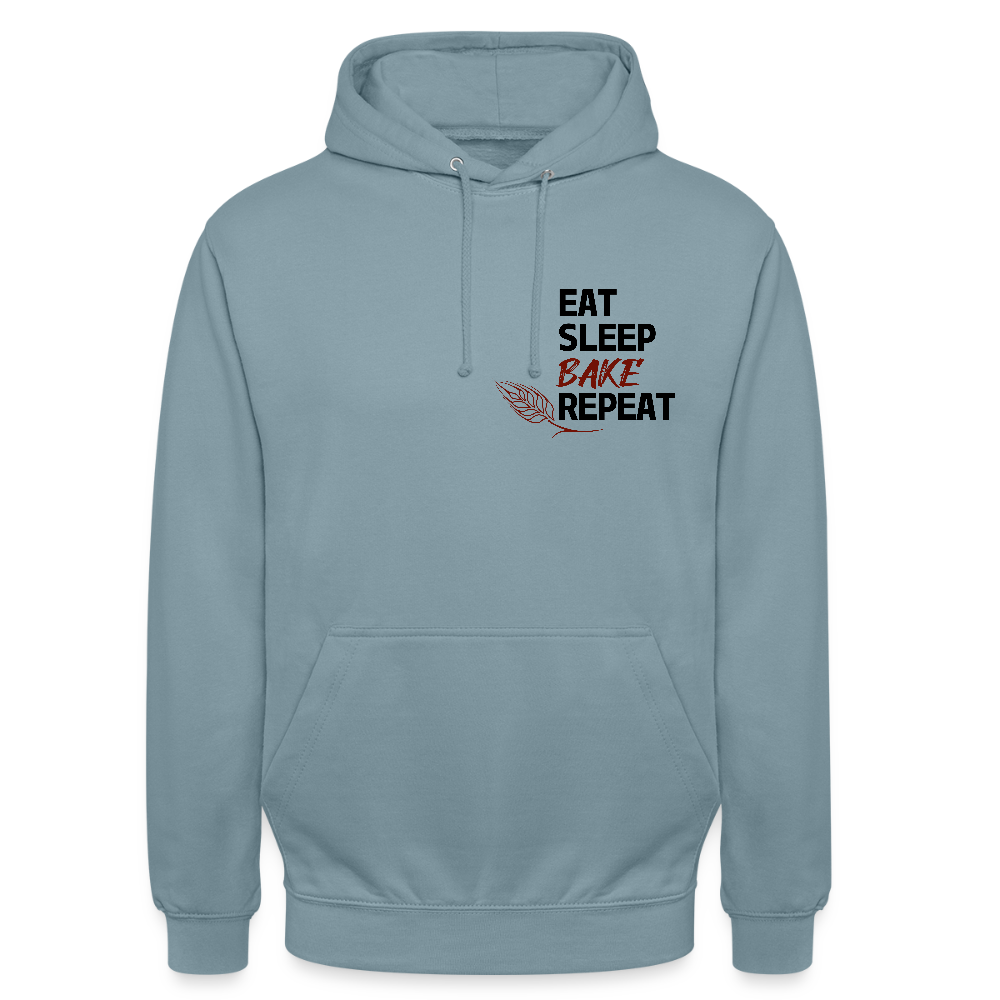 BROTHoodie Unisex Eat-Sleep-Bake-Repeat pur - Nebelblau