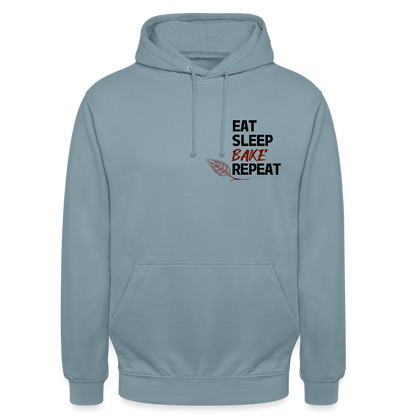 BROTHoodie Unisex Eat-Sleep-Bake-Repeat pur - Nebelblau