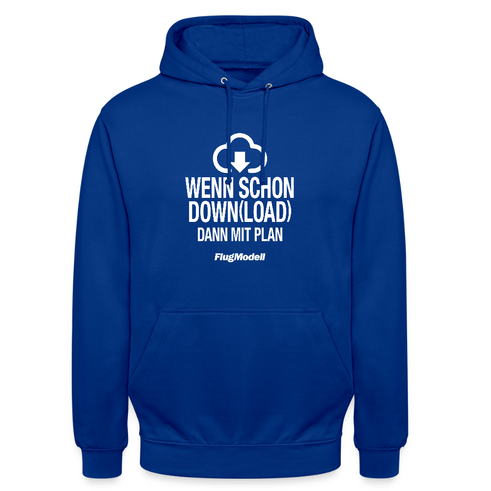 Hoodie Download mit Plan dunkel - Royalblau