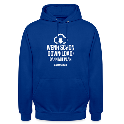 Hoodie Download mit Plan dunkel - Royalblau