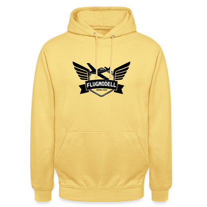 Hoodie FlugModell retro hell - Zitronengelb