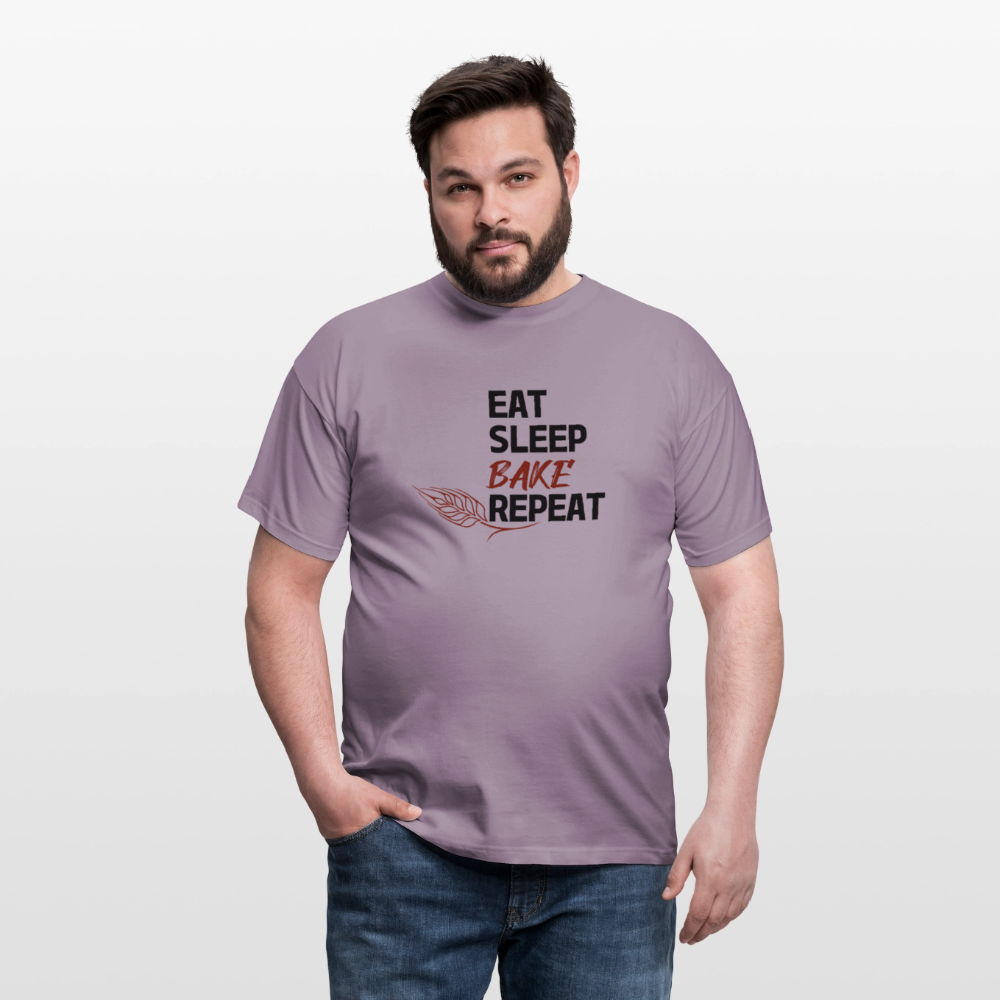 BROTShirt Eat-Sleep-Bake-Repeat Ähre - Lilagrau 