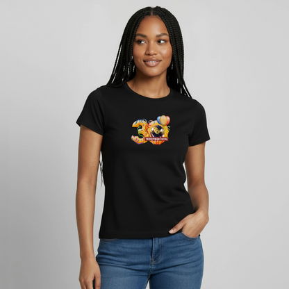 Frauen-T-Shirt 30 Jahre TEDDYBÄR TOTAL groß - Schwarz