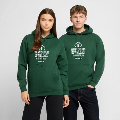 Hoodie Download mit Plan dunkel - Flaschengrün