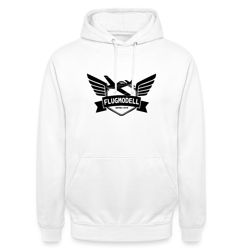 Hoodie FlugModell retro hell - Weiß