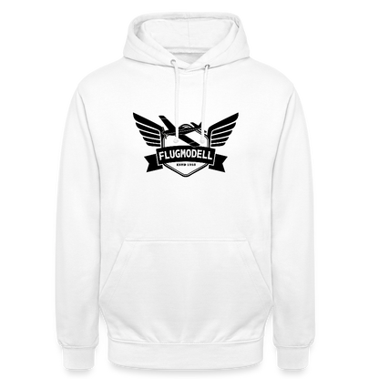 Hoodie FlugModell retro hell - Weiß