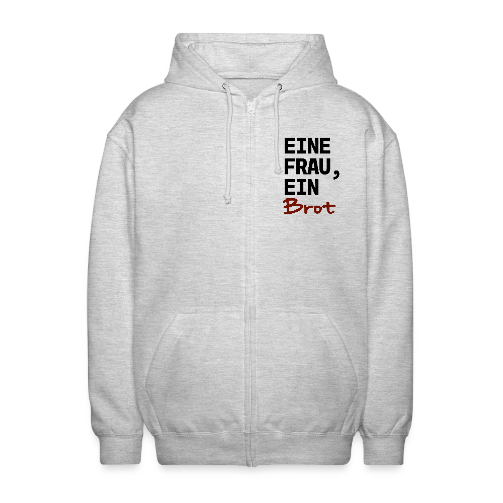 BROTKapuzenjacke Eine Frau, ein Brot - Hellgrau meliert