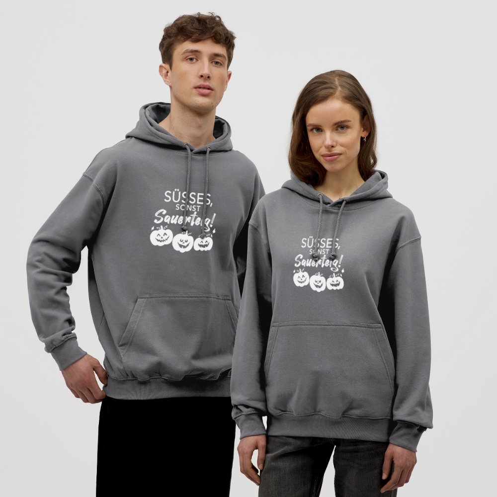 BROTHoodie Süßes, sonst Sauerteig dunkel - Mittelgrau