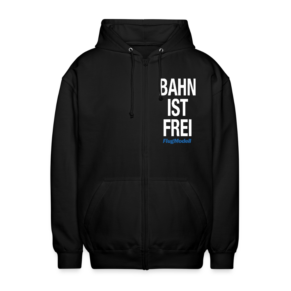 Hoodiejacke Bahn ist frei - Schwarz