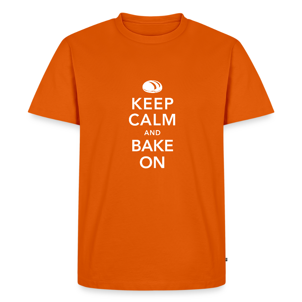 BROTShirt Männer Keep Calm dunkel - Orange 