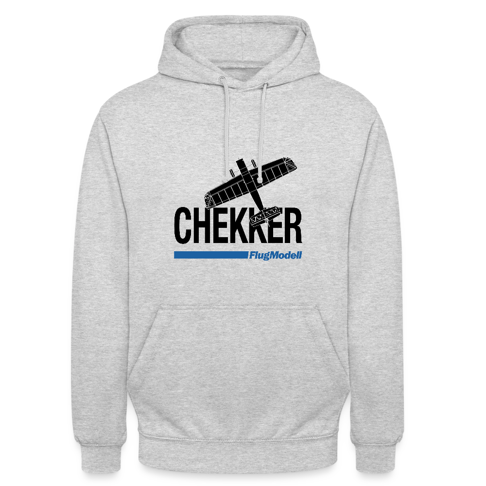 Hoodie Chekker hell - Hellgrau meliert