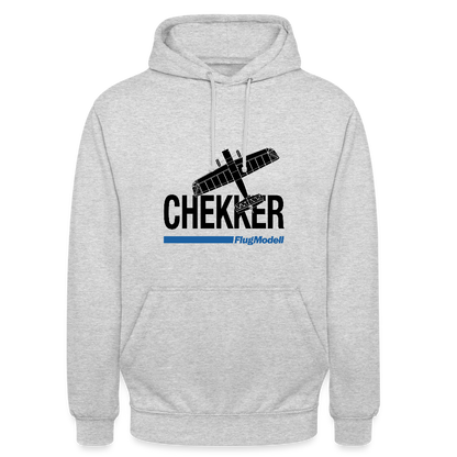Hoodie Chekker hell - Hellgrau meliert