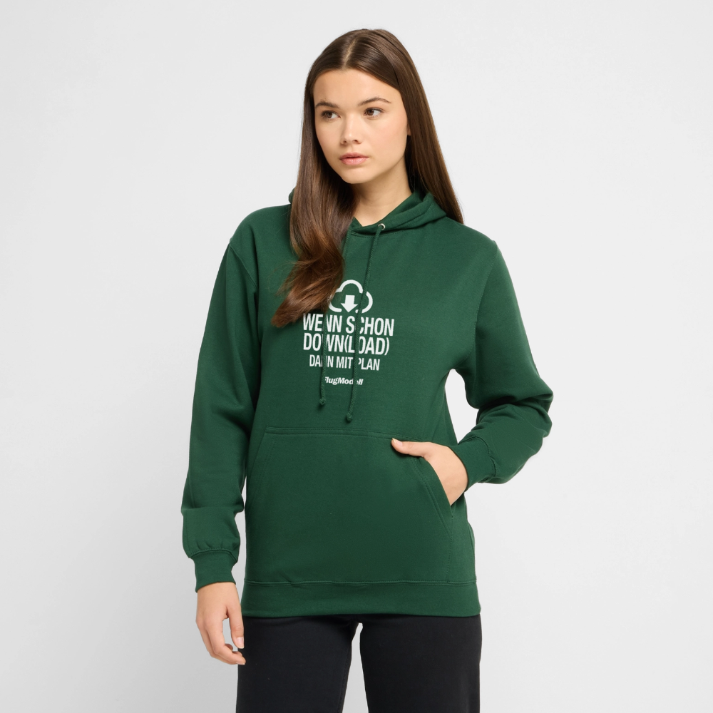 Hoodie Download mit Plan dunkel - Flaschengrün