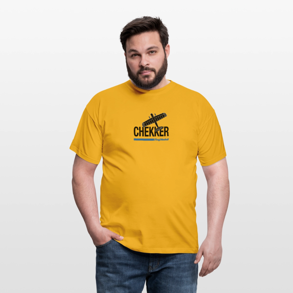 T-Shirt Chekker hell - Gelb