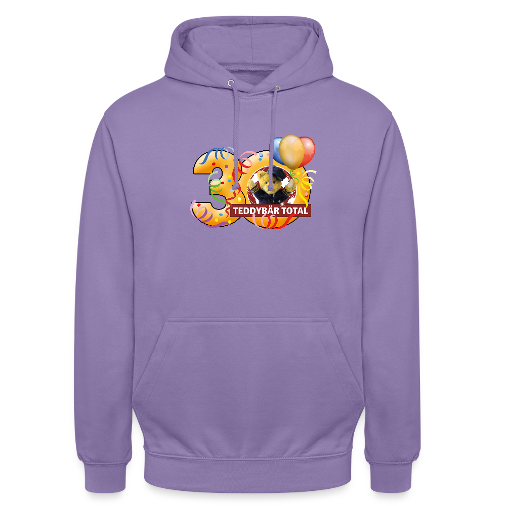 Unisex-Hoodie 30 Jahre TEDDYBÄR TOTAL groß - Lavendel