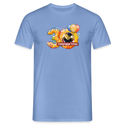 Unisex-T-Shirt 30 Jahre TEDDYBÄR TOTAL groß - carolina blue