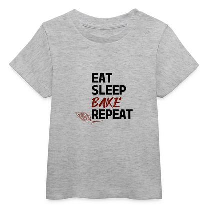 BROTShirt Baby Eat-Sleep-Bake-Repeat - Grau meliert