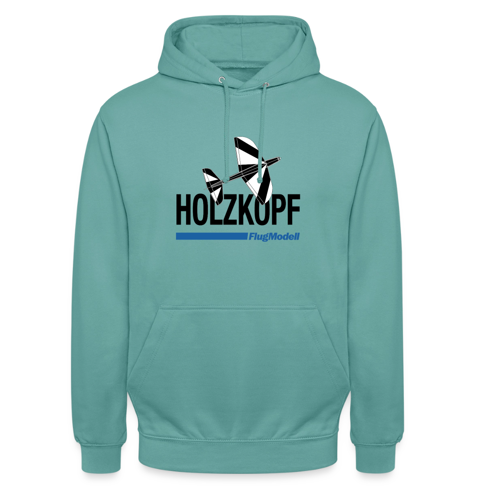 Hoodie Holzkopf hell - Pastelltürkis