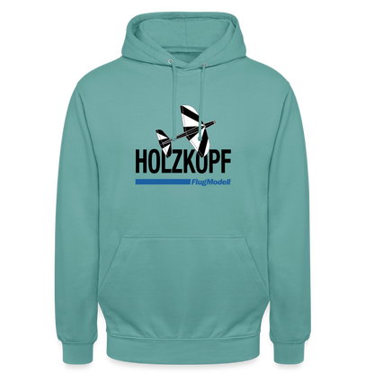 Hoodie Holzkopf hell - Pastelltürkis