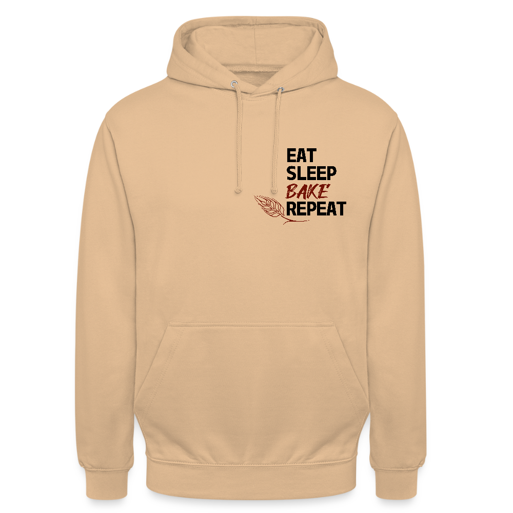 BROTHoodie Unisex Eat-Sleep-Bake-Repeat pur - Pfirsich