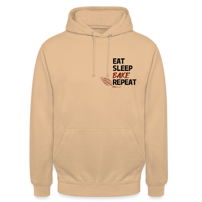BROTHoodie Unisex Eat-Sleep-Bake-Repeat pur - Pfirsich