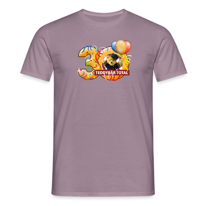 Unisex-T-Shirt 30 Jahre TEDDYBÄR TOTAL groß - Lilagrau 