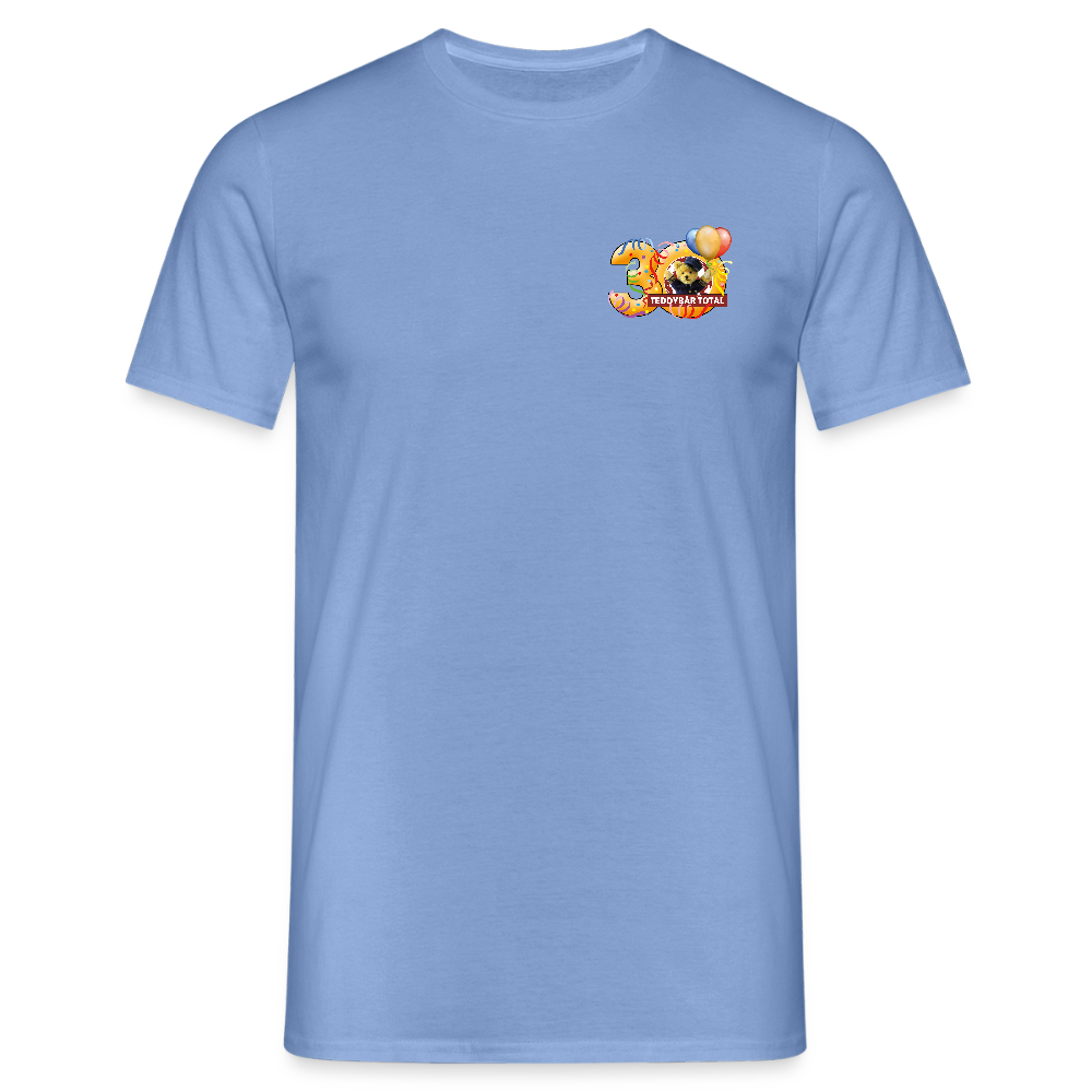 Unisex-T-Shirt 30 Jahre TEDDYBÄR TOTAL klein - carolina blue