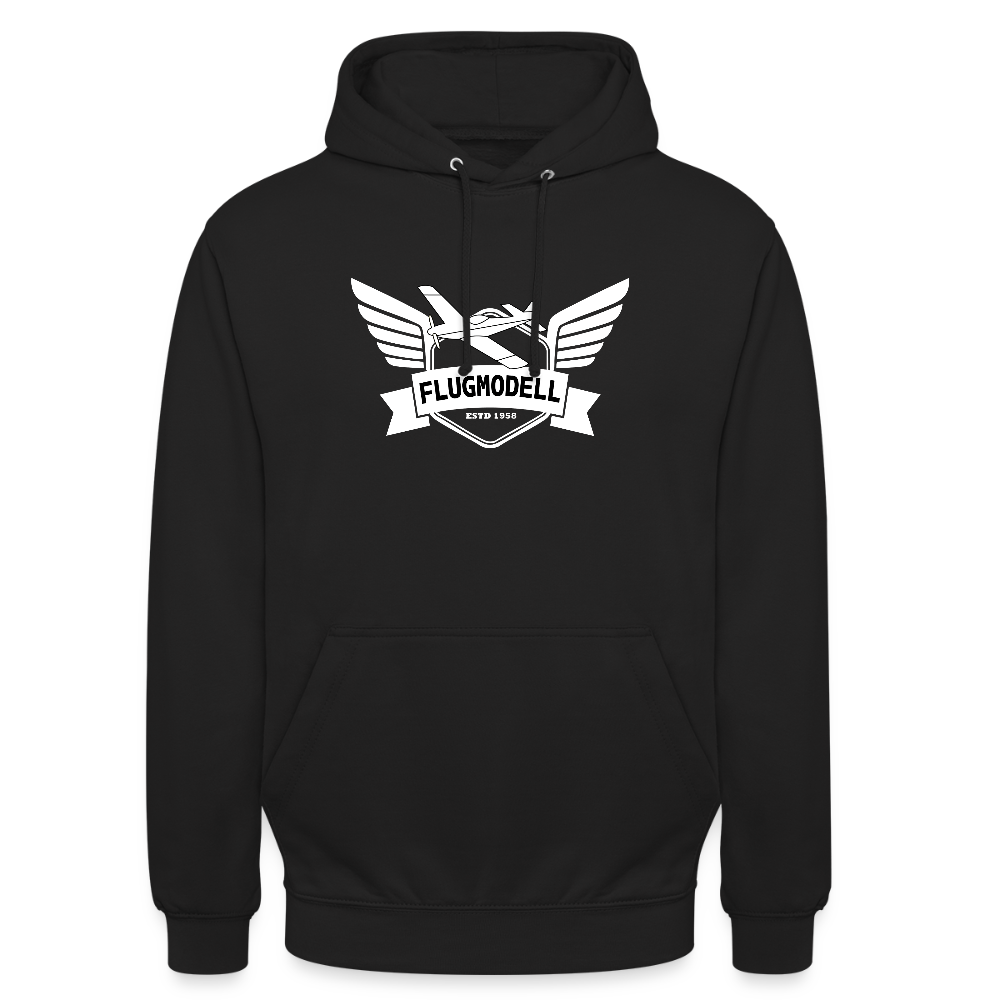 Hoodie FlugModell retro dunkel - Schwarz