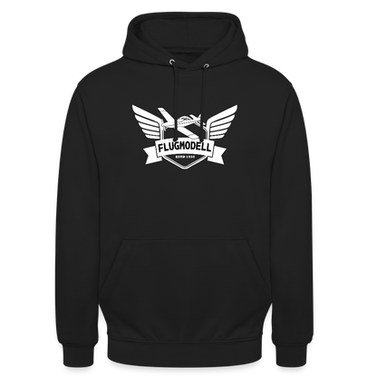 Hoodie FlugModell retro dunkel - Schwarz