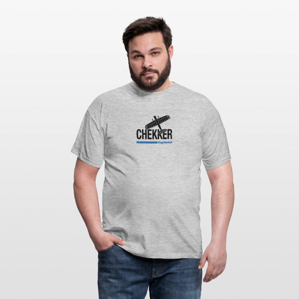 T-Shirt Chekker hell - Grau meliert